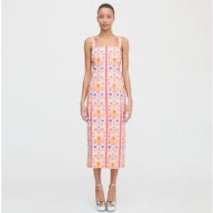Hill House pink Floral Midi Dress